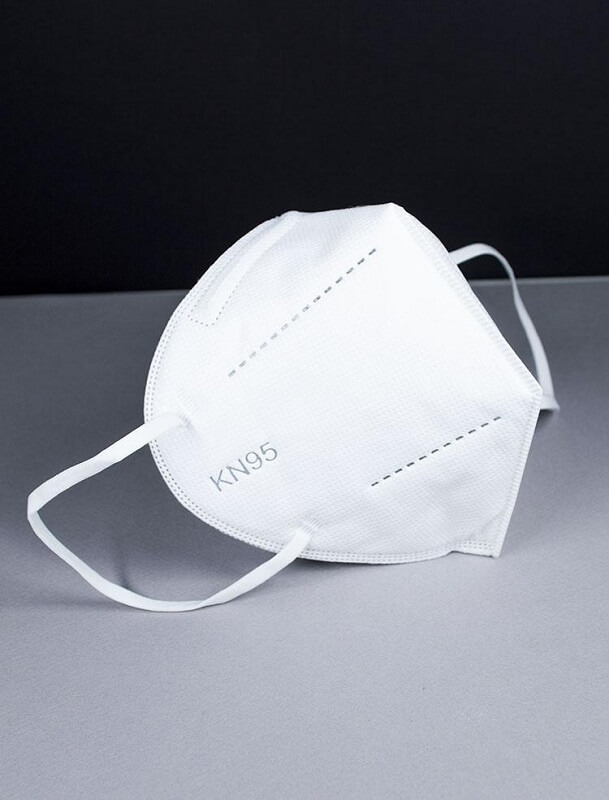 Cubrebocas KN95 Color Blanco Caja con 100pz 