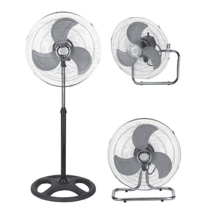 Ventilador Metal 18 Pulgadas  3 En 1 (pedestal Mesa Y Pared)