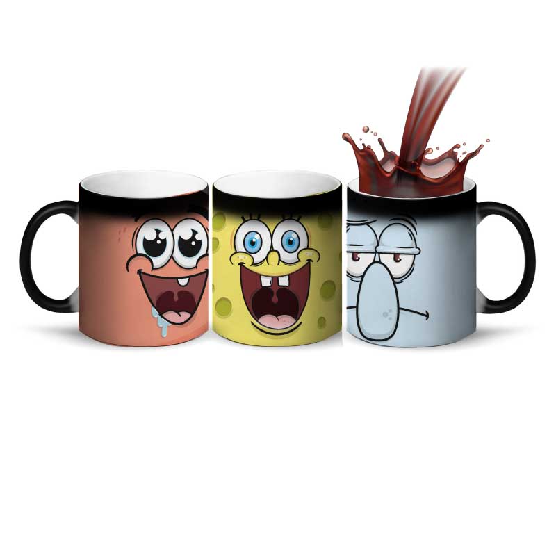 SET 3 TAZAS MAGICAS 11 OZ, BOB ESPONJA HEROE SHOP