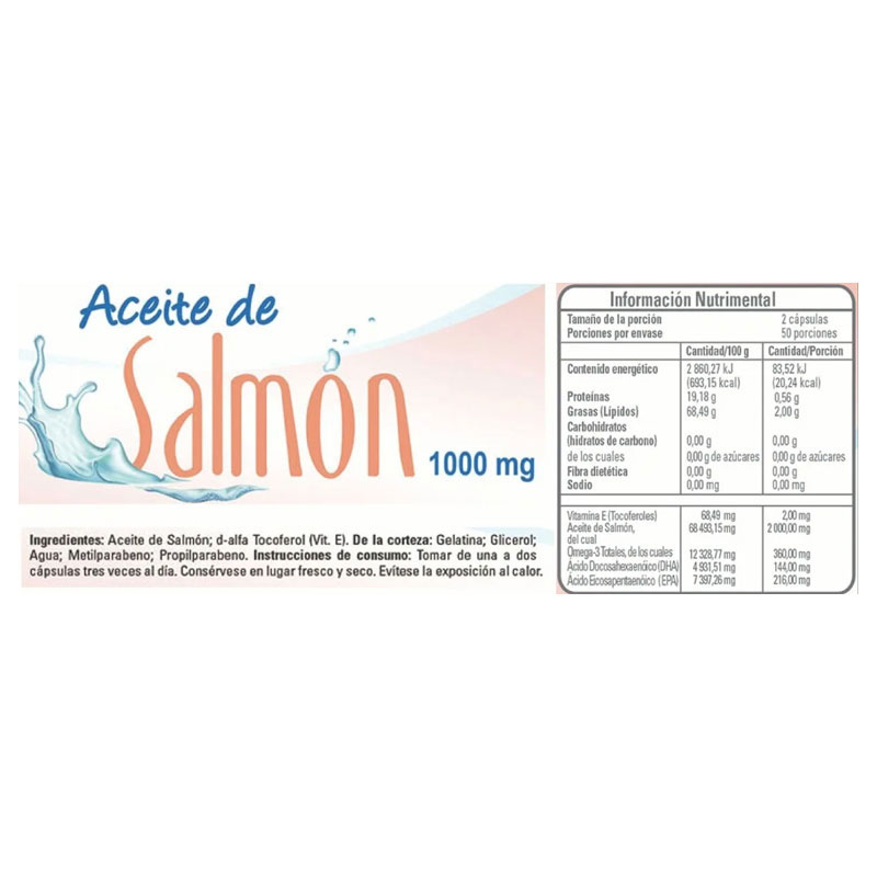 Aceite De Salmón Gelcaps 100 Caps