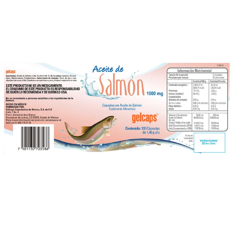 Aceite De Salmón Gelcaps 100 Caps