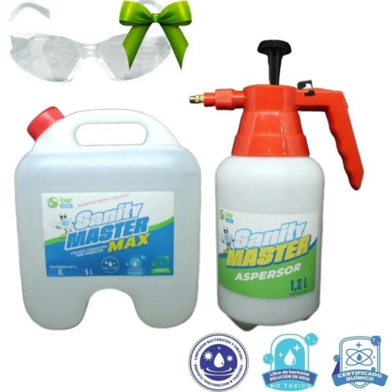 Kit Sanitizante Uso Directo Éviter 5 Lts Con Aspersor Lentes