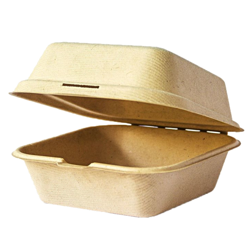 50 Contenedores Almeja 6x6x3 Biodegradable Bagazo De Trigo 