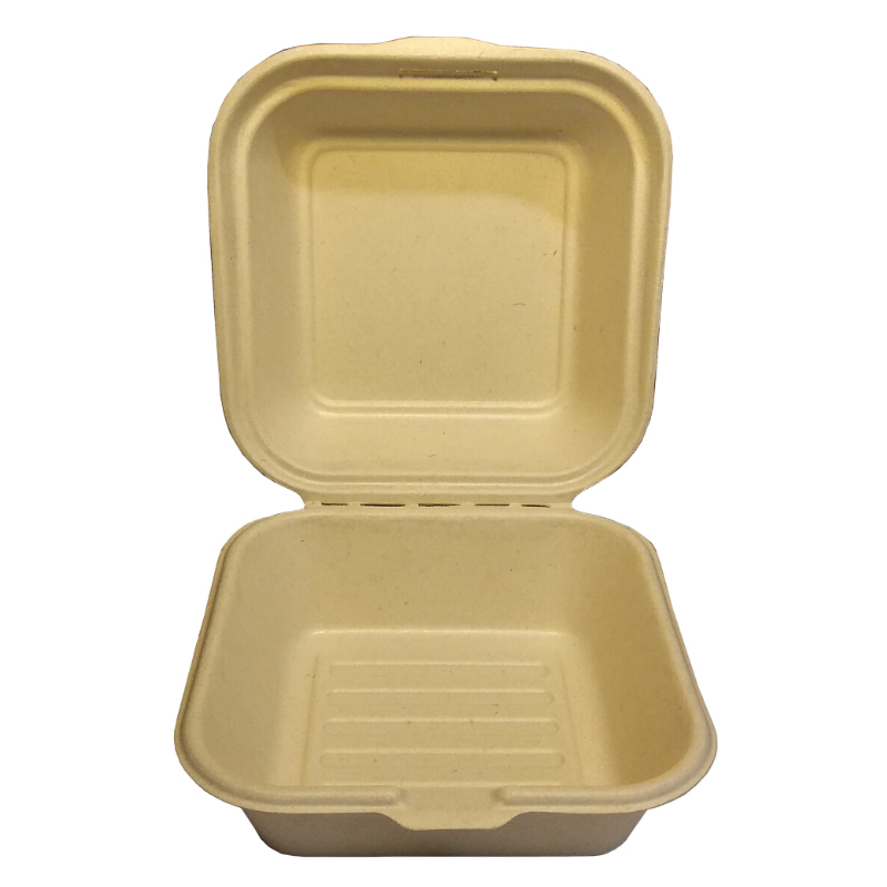 50 Contenedores Almeja 6x6x3 Biodegradable Bagazo De Trigo 