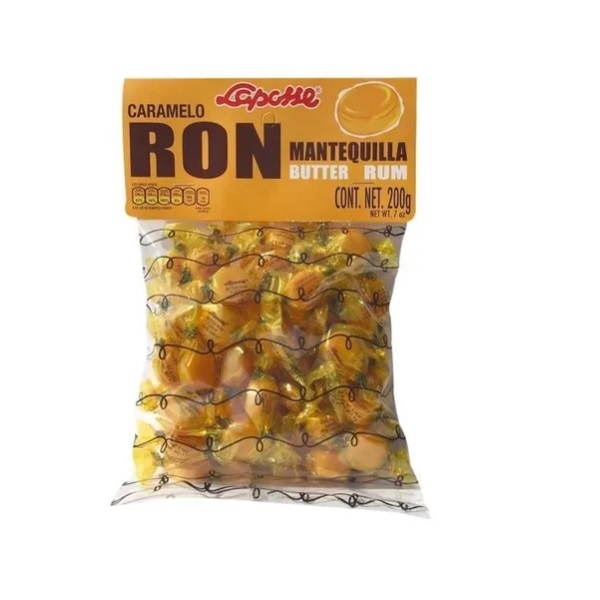 Caramelo Macizo Laposse Sabor Ron Mantequilla 200g