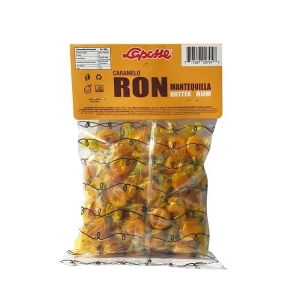 Caramelo Macizo Laposse Sabor Ron Mantequilla 200g