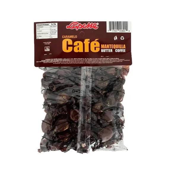 Caramelo Macizo Laposse Sabor Café Mantequilla 200g