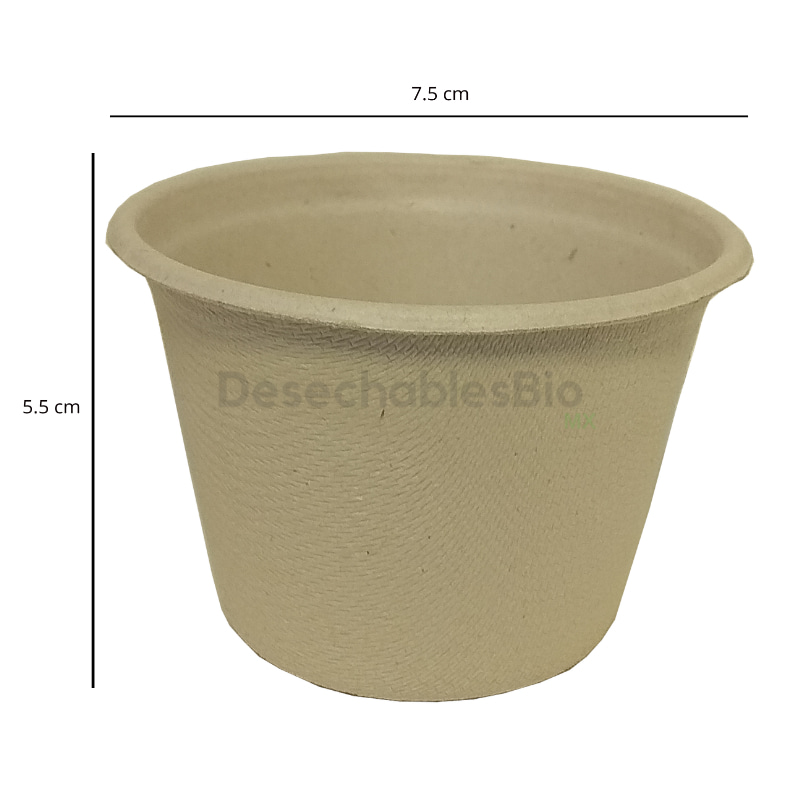 50 Copas / Vasos Souffle 5 Oz. Biodegradable Bagazo De Trigo
