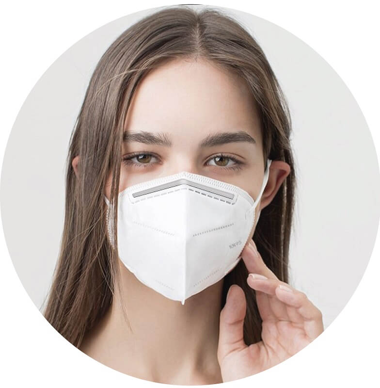 Cubrebocas KN95 Color Blanco 1 pieza