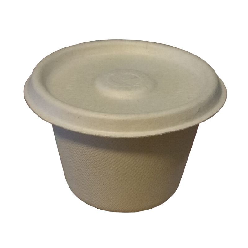 50 Copas / Vasos Souffle Con Tapa 5 Oz. Biodegradable Bagazo Trigo
