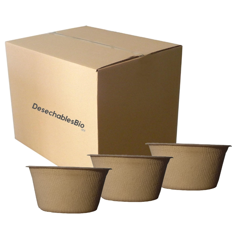 1000 Copas / Vasos Souffle 2 Oz. Biodegradable Bagazo De Trigo