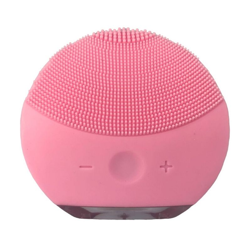 LBP, Limpiador Facial, Eléctrico, Esponja Limpiadora de Silicón, con Vibración, Cepillo para Exfoliación Suave, Limpieza sónica, Recargable USB, Color Rosa, Azul, Magenta
