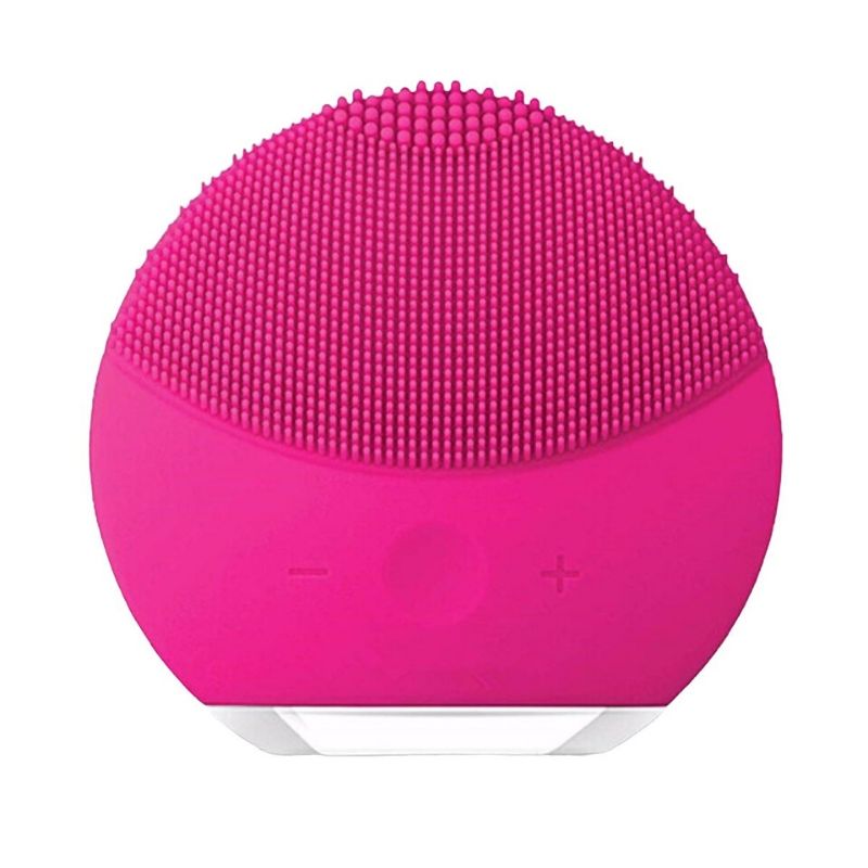 LBP, Limpiador Facial, Eléctrico, Esponja Limpiadora de Silicón, con Vibración, Cepillo para Exfoliación Suave, Limpieza sónica, Recargable USB, Color Rosa, Azul, Magenta