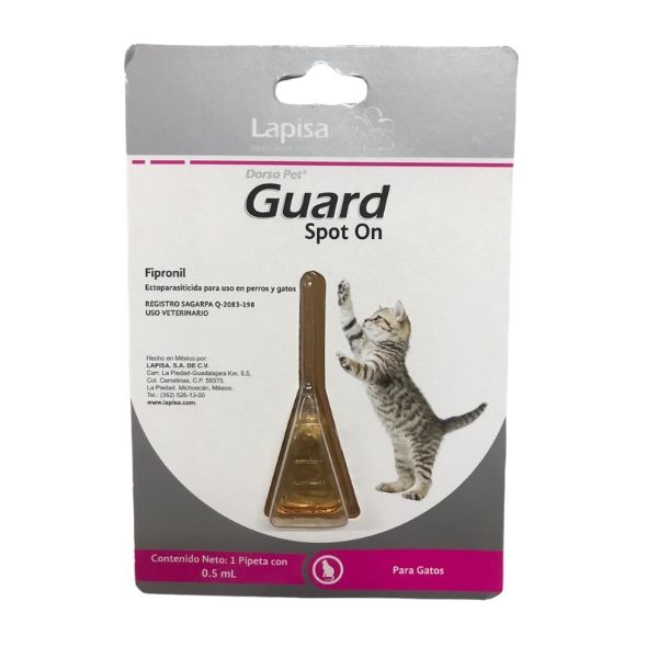 Dorso Pet Guard Spot ON para Perro Gatos 1 pipeta x 0.5 ml