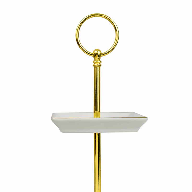 Base para Postre White 2 Niveles Porcelana MBT-0503