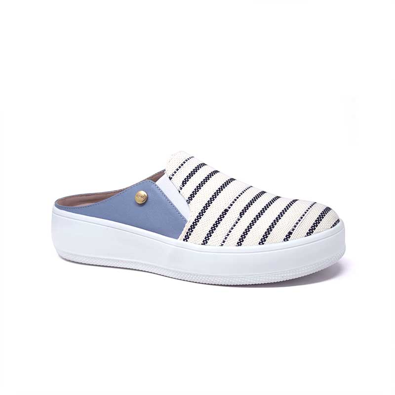 Tenis De Plataforma Vida Leve Para Mujer Color Lona Azul