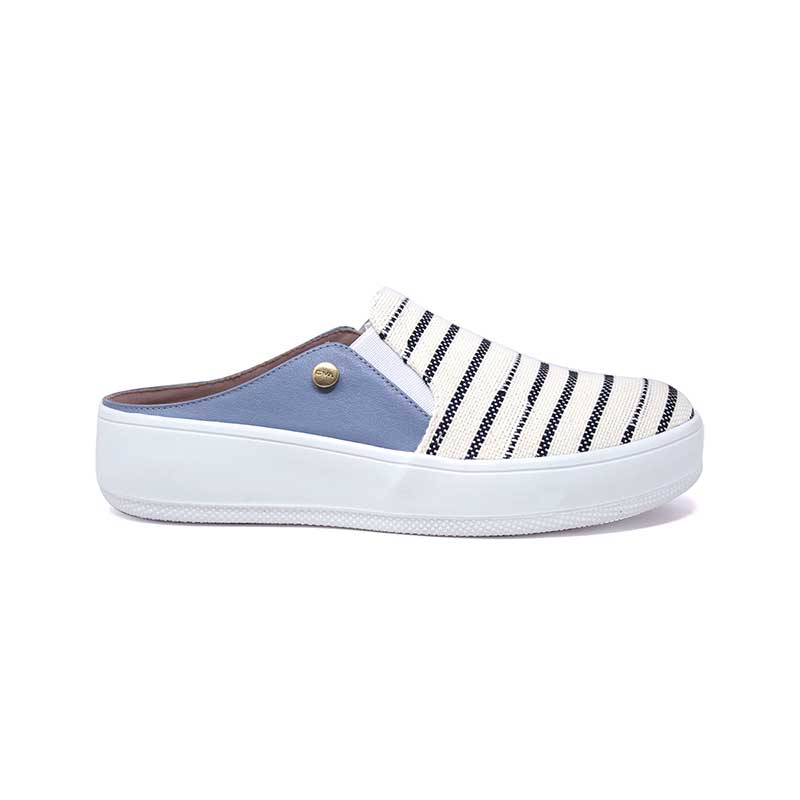 Tenis De Plataforma Vida Leve Para Mujer Color Lona Azul