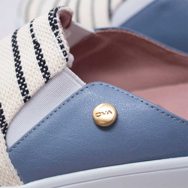 Tenis De Plataforma Vida Leve Para Mujer Color Lona Azul