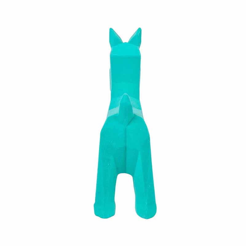 Figura de Perro Schnauzer GeomÃ©trico Verde de Resina Aterciopelada  DMA-1036