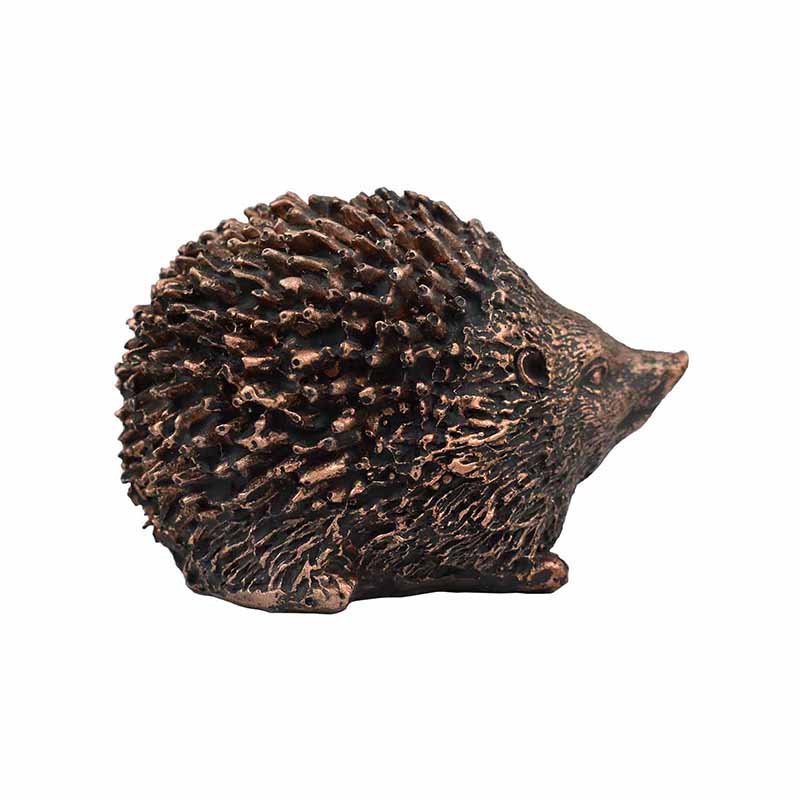 Figura de Erizo Color Bronce Hecho de Poliresina DMA-1021BR