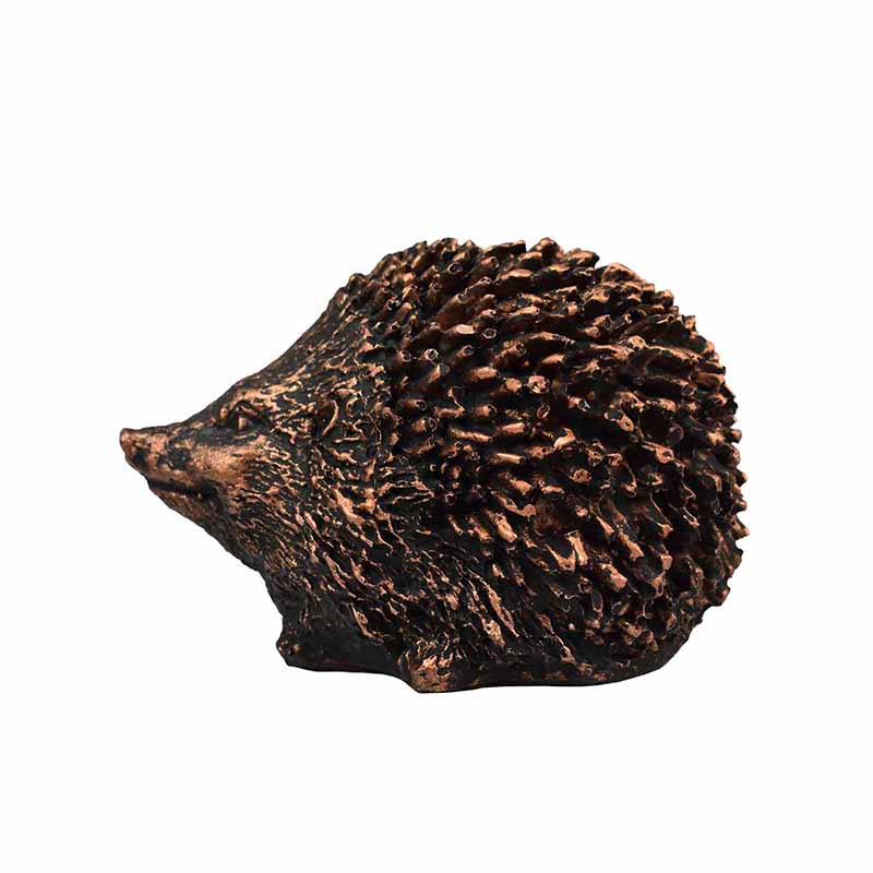 Figura de Erizo Color Bronce Hecho de Poliresina DMA-1021BR