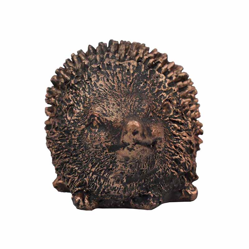 Figura de Erizo Color Bronce Hecho de Poliresina DMA-1021BR