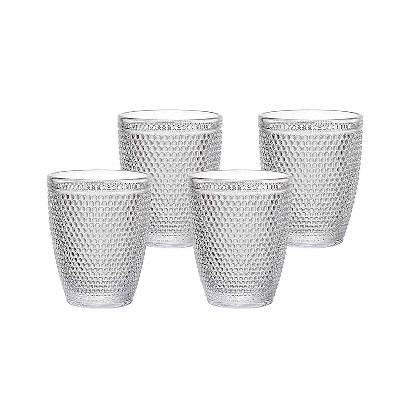 Set de Vasos De Cristal Bubble Claro 4 Piezas 250 Ml MCR-4013CL