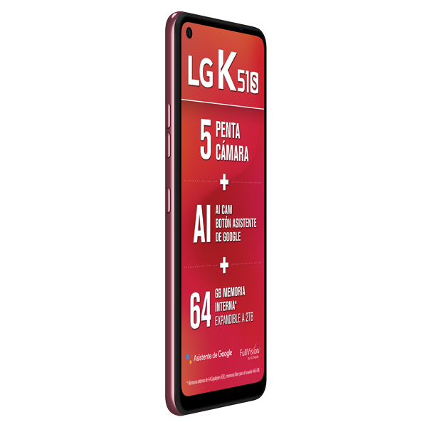 Celular LG LTE LM-K510HM K51S Color ROJO Telcel