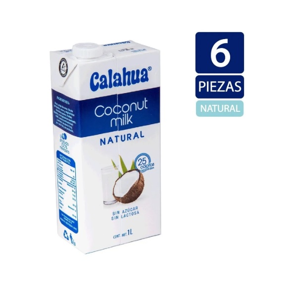 Leche De Coco Calahua 1 Litro - 6 Piezas