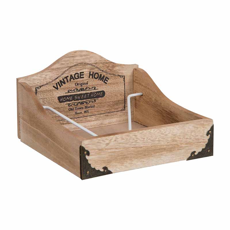 Servilletero Estilo Vintage De Madera T172040