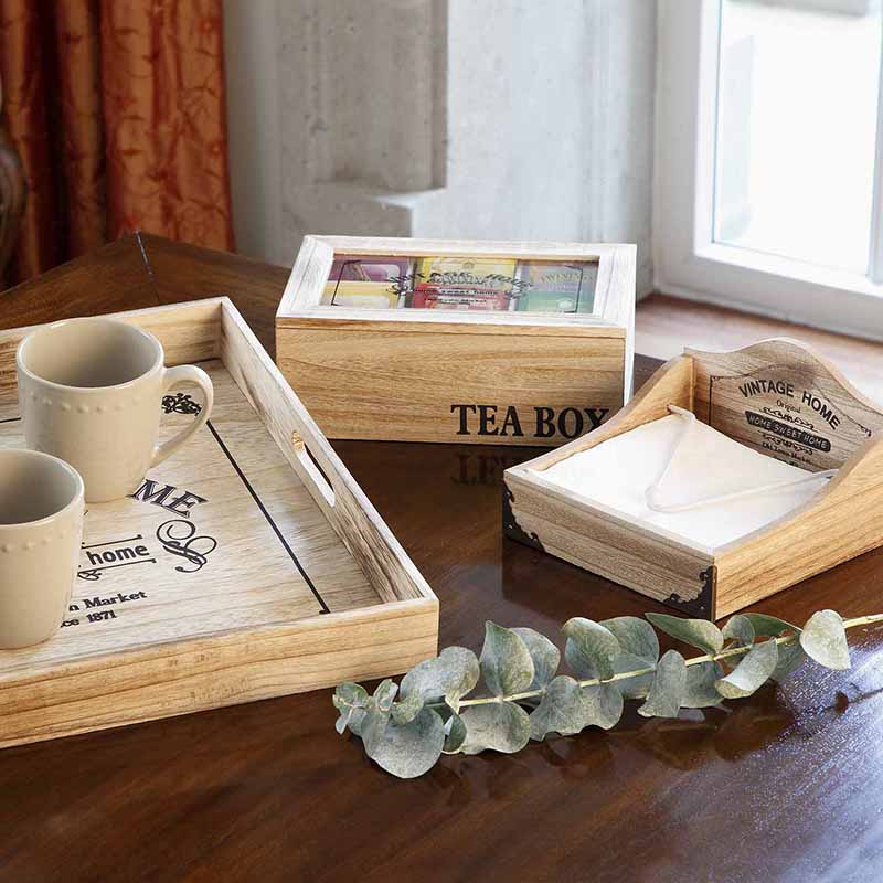 Caja De Té Vintage De Madera T175020