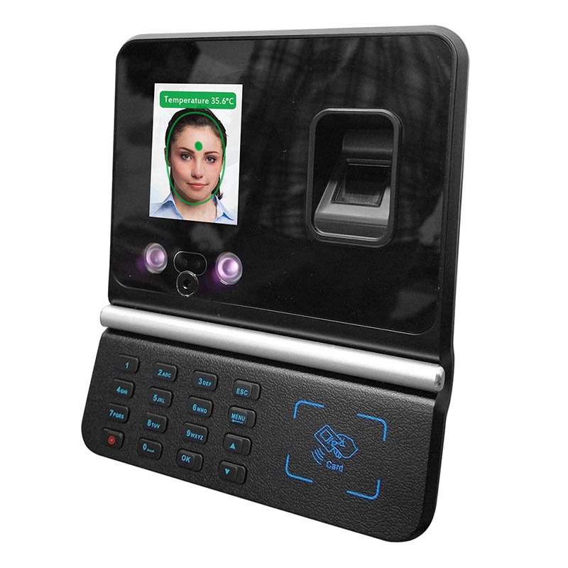 Control acceso biometrico facial termometro deteccion fiebre