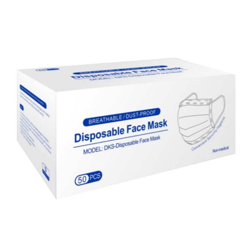 Cubrebocas Tricapa Termosellado Con Filtro, Tapabocas, Mascarilla Plisado, con Certificación FDA y CE, 3 Capas para Mayor Protección, Desechable, Color Azul