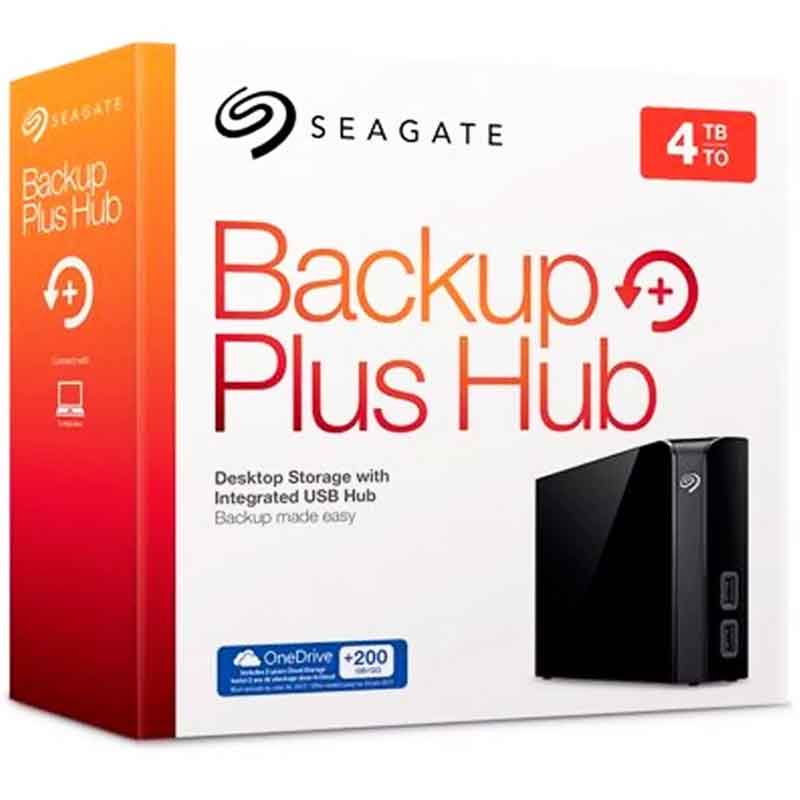 DISCO DURO EXTERNO SEAGATE STEL4000100 4TB 3.5 USB 3.0 BACKUPHUB NEGRO