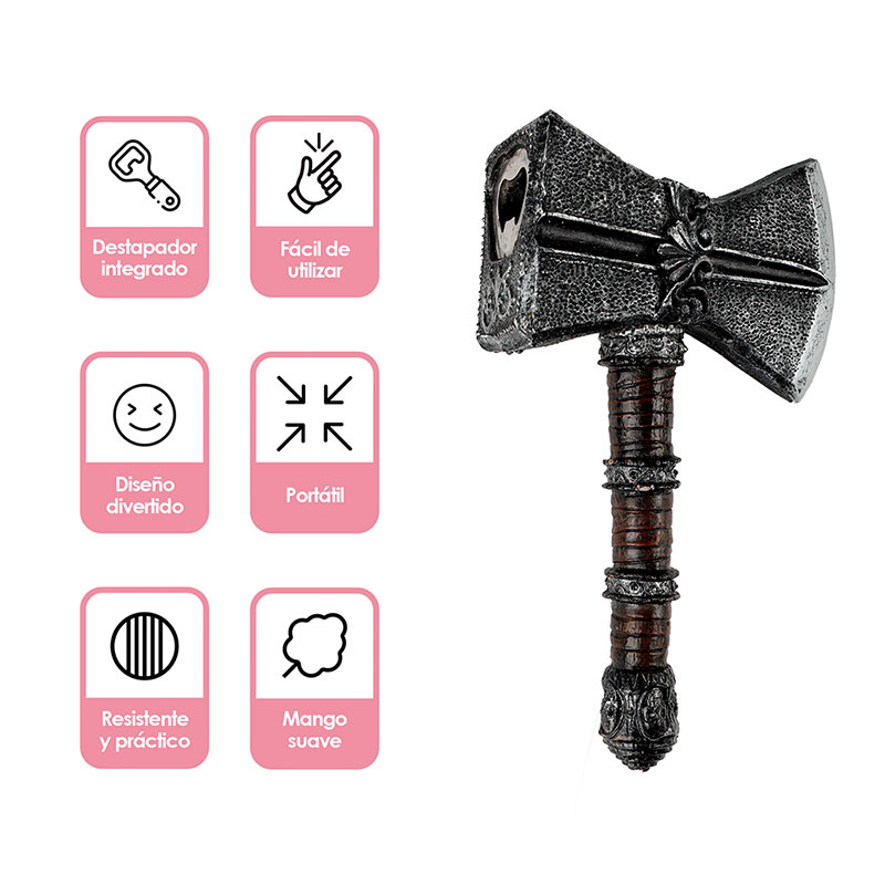 Destapador de Botellas En Forma de Hacha Sin Filo Redlemon.