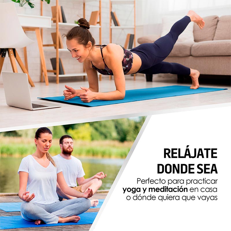 Redlemon Tapete para Yoga, Yoga Mat para Ejercicio en Casa, Resistente, Confortable, Flexible y Portátil, Fácil de Limpiar, Enrollable, Libre de BPA, Ideal para Utilizar en Cualquier Habitación