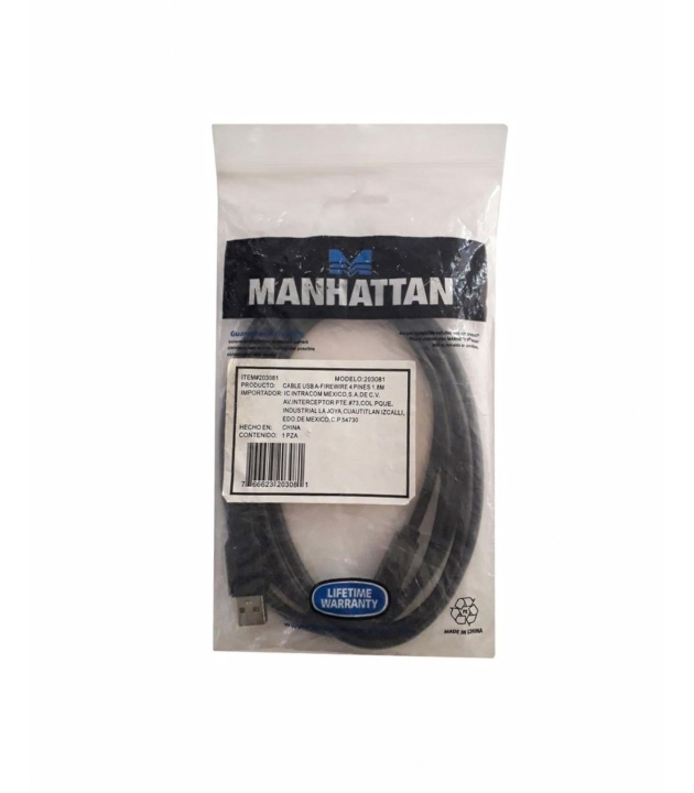 CABLE USB A - FIREWIRE 4 PINES 1.8M 203081