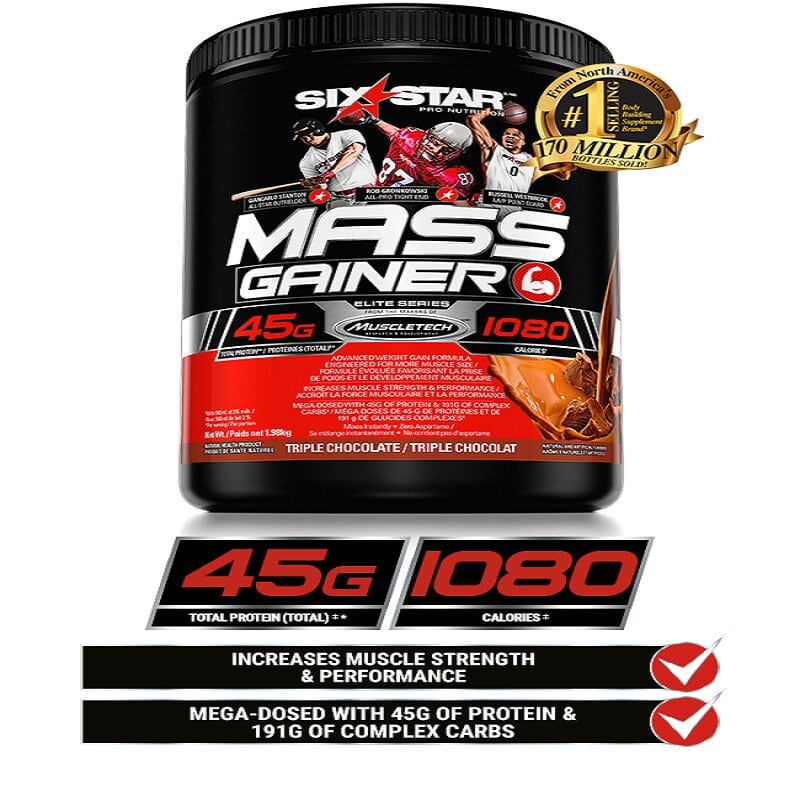 Six Star Mass Gainer Triple Chocolate 4 Lbs 0838