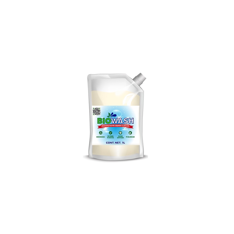 Desinfectante Antibacterial Líquido Biodegradable 1 Lt. Marca BIOWASH