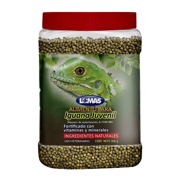 Alimento Iguana Juvenil Ingredientes Naturales 350 Grs Lomas