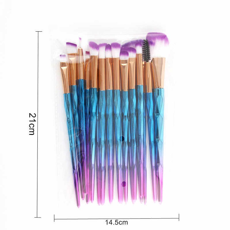 Kit De 20 Brochas De Maquillaje Profesional Sellingo Colors Morado