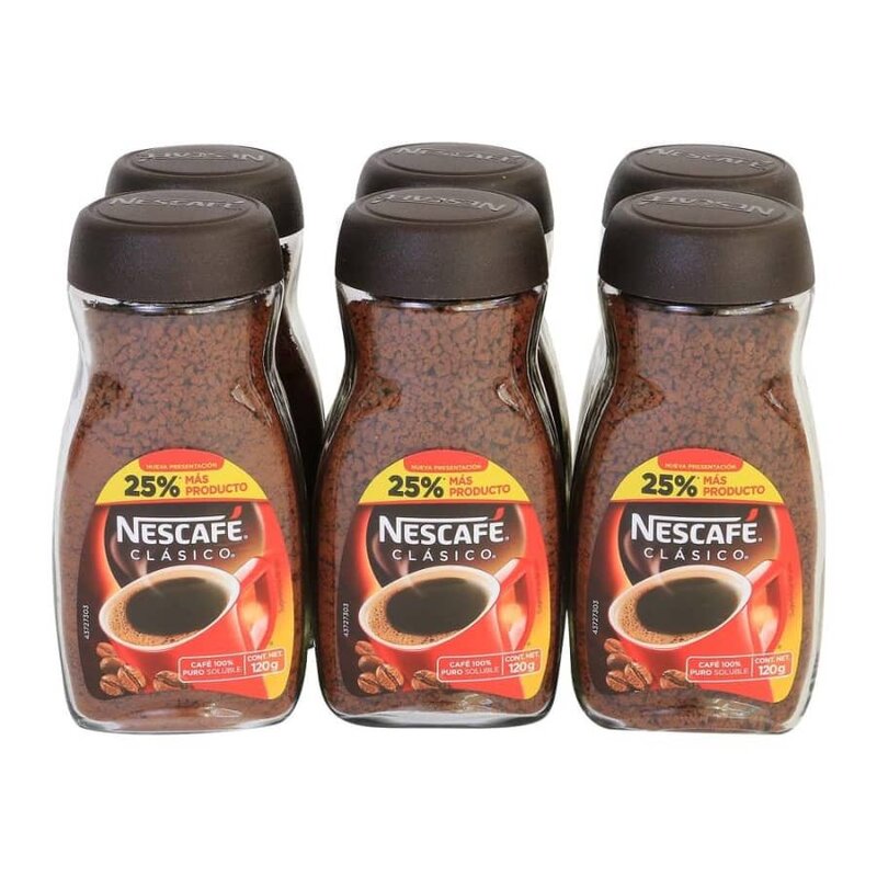 Café Soluble Nescafé 6 pzas de 120 g