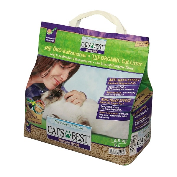 Arena Gato Cats Best Biodegradable 2.5 Kg. Nature Gold