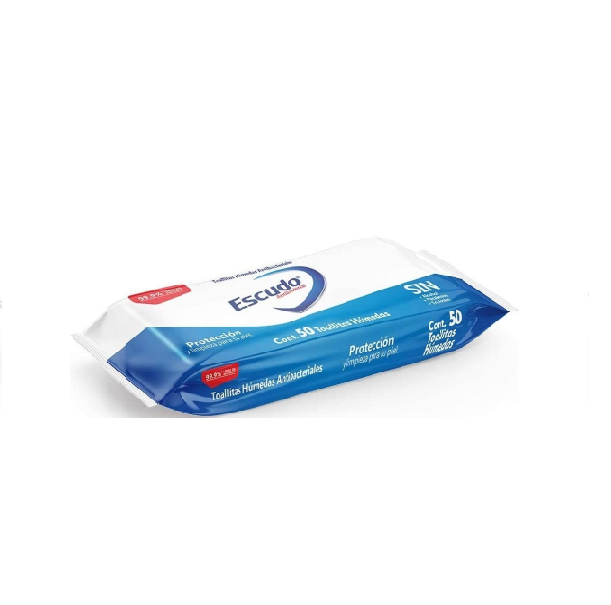 3 PACK Toallitas Húmedas Escudo Antibact paquete con 50 toallas