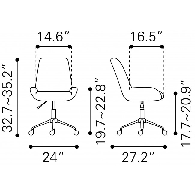 Silla de Oficina Loft Negro - Kessa