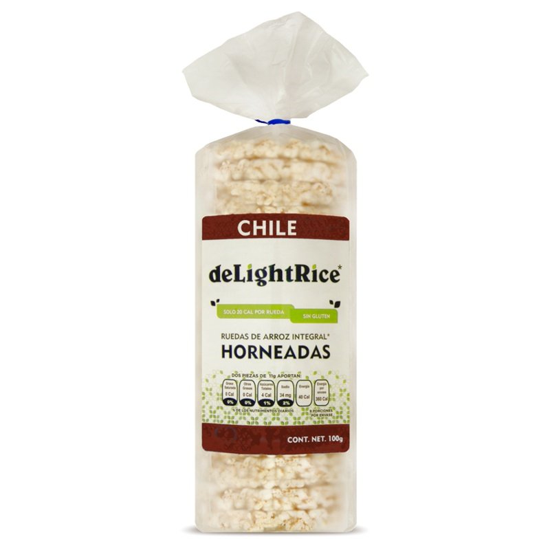 Rice Cakes con Chile deLightRice (Ruedas de arroz integral horneadas) 18 piezas