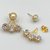 Aretes Charlote Cristal y Perla-Baño de Oro 18K