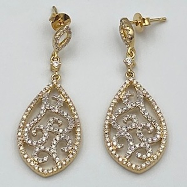 Aretes Fiesta-Baño de Oro 18K