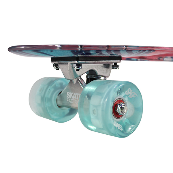Patineta Miniskate Tipo Penny Skate Factory Skaties Con Luces Flowers