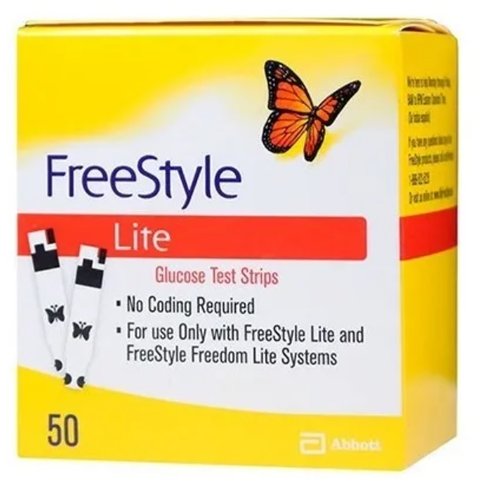 Freestyle Freedom Lite Tira Reactiva Para Glucosa 50 Tiras
